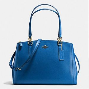 COACH SMALL CHRISTIE CARRYALL IN CROSSGRAIN LEATHER F36637